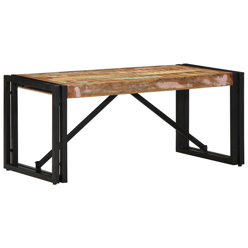 Couchtisch Mehrfarbig 80x40x35 cm Altholz Massivholz