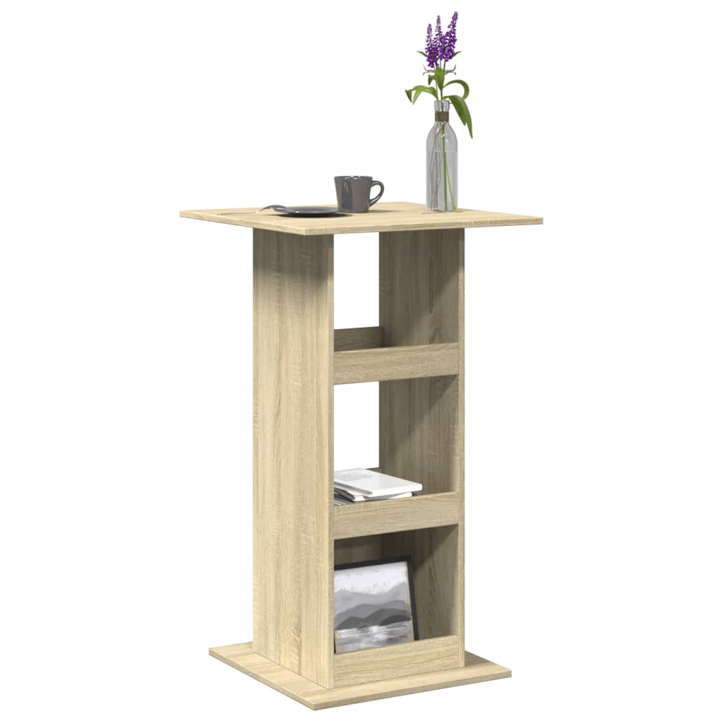 Bartisch mit Ablagen Sonoma-Eiche 60x60x102 cm Holzwerkstoff