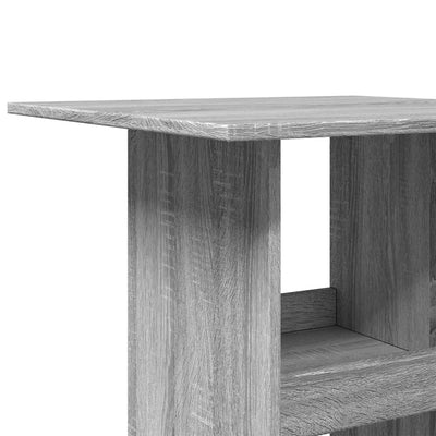 Bartisch mit Ablagen Grau Sonoma 60x60x102 cm Holzwerkstoff