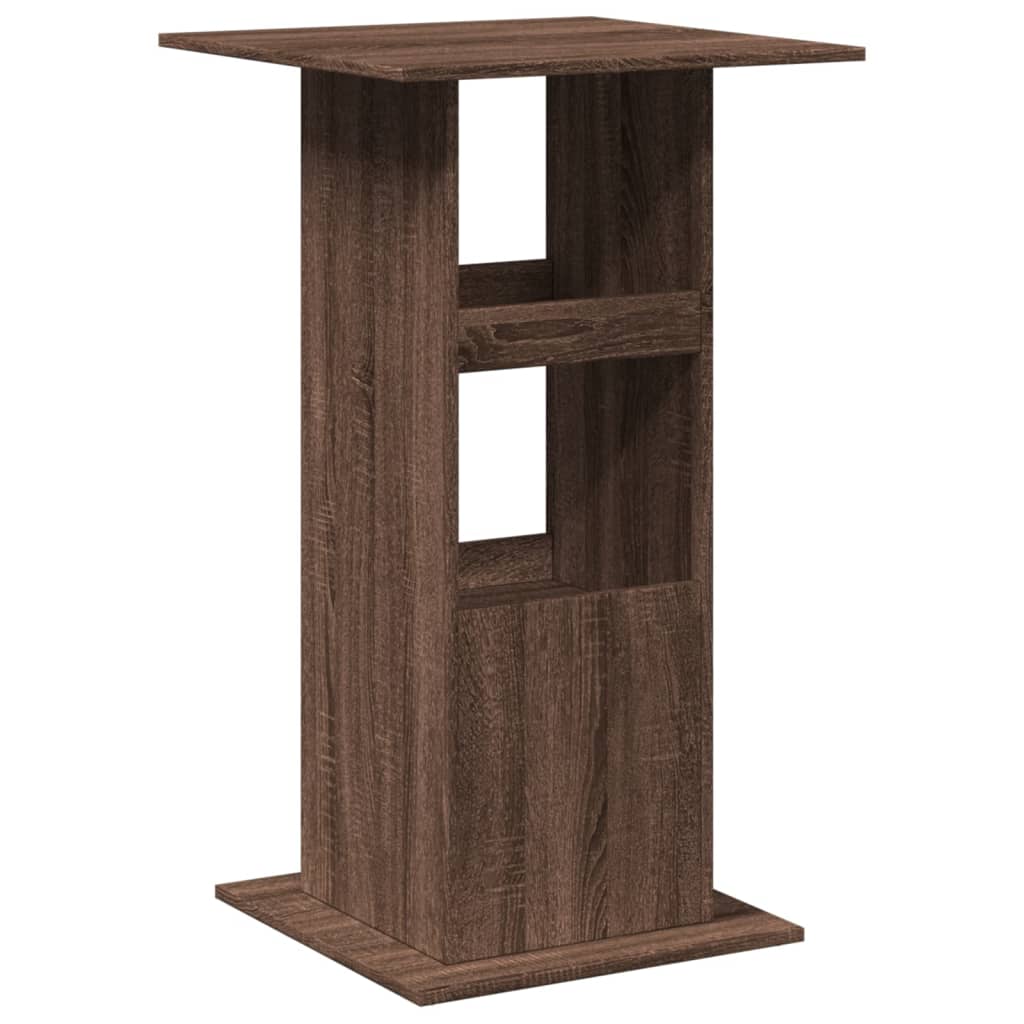 Bartisch mit Ablagen Braun Eiche 60x60x102 cm Holzwerkstoff