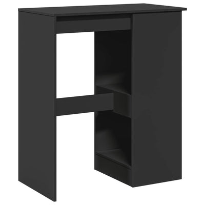 Bartisch mit Regal Schwarz 90x47,5x103,5 cm Holzwerkstoff