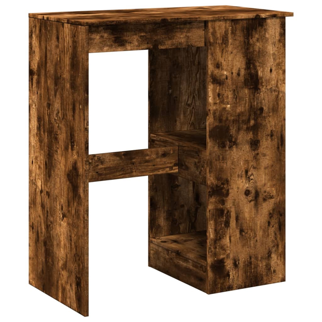 Bartisch mit Regal Räuchereiche 90x47,5x103,5 cm Holzwerkstoff