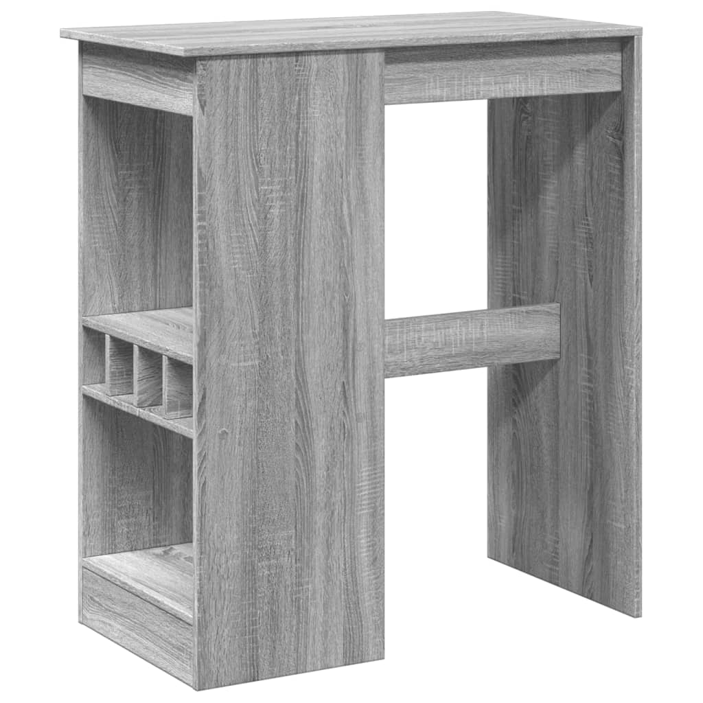 Bartisch mit Regal Grau Sonoma 90x47,5x103,5 cm Holzwerkstoff