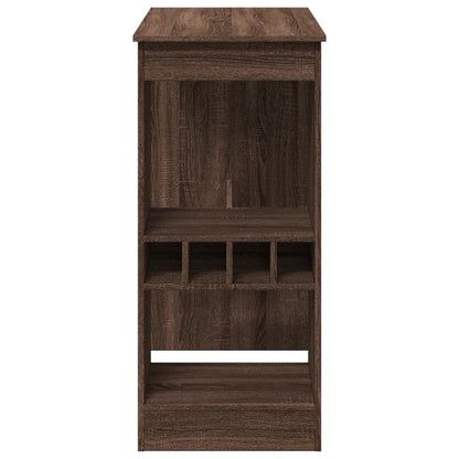 Bartisch mit Regal Braun Eiche 90x47,5x103,5 cm Holzwerkstoff