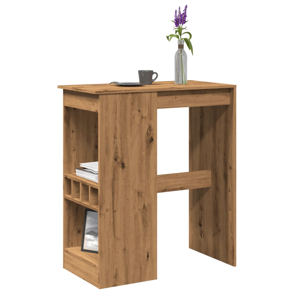 Bartisch mit Regal Artisan-Eiche 90x47,5x103,5 cm Holzwerkstoff