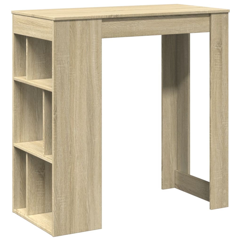 Bartisch mit Regal Sonoma-Eiche 102x50x103,5 cm Holzwerkstoff