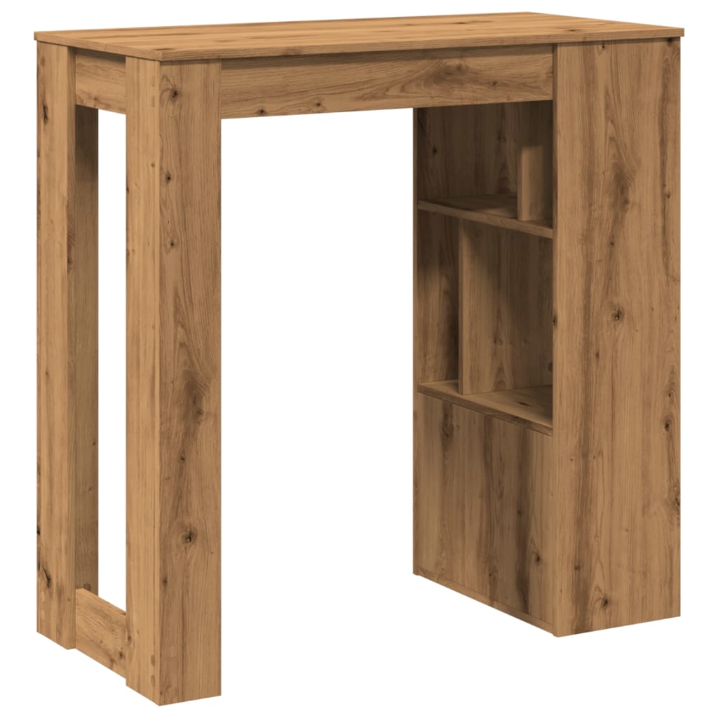 Bartisch mit Regal Artisan-Eiche 102x50x103,5 cm Holzwerkstoff