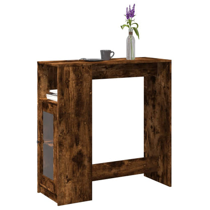 Bartisch mit Regal Räuchereiche 101x40x103,5 cm Holzwerkstoff