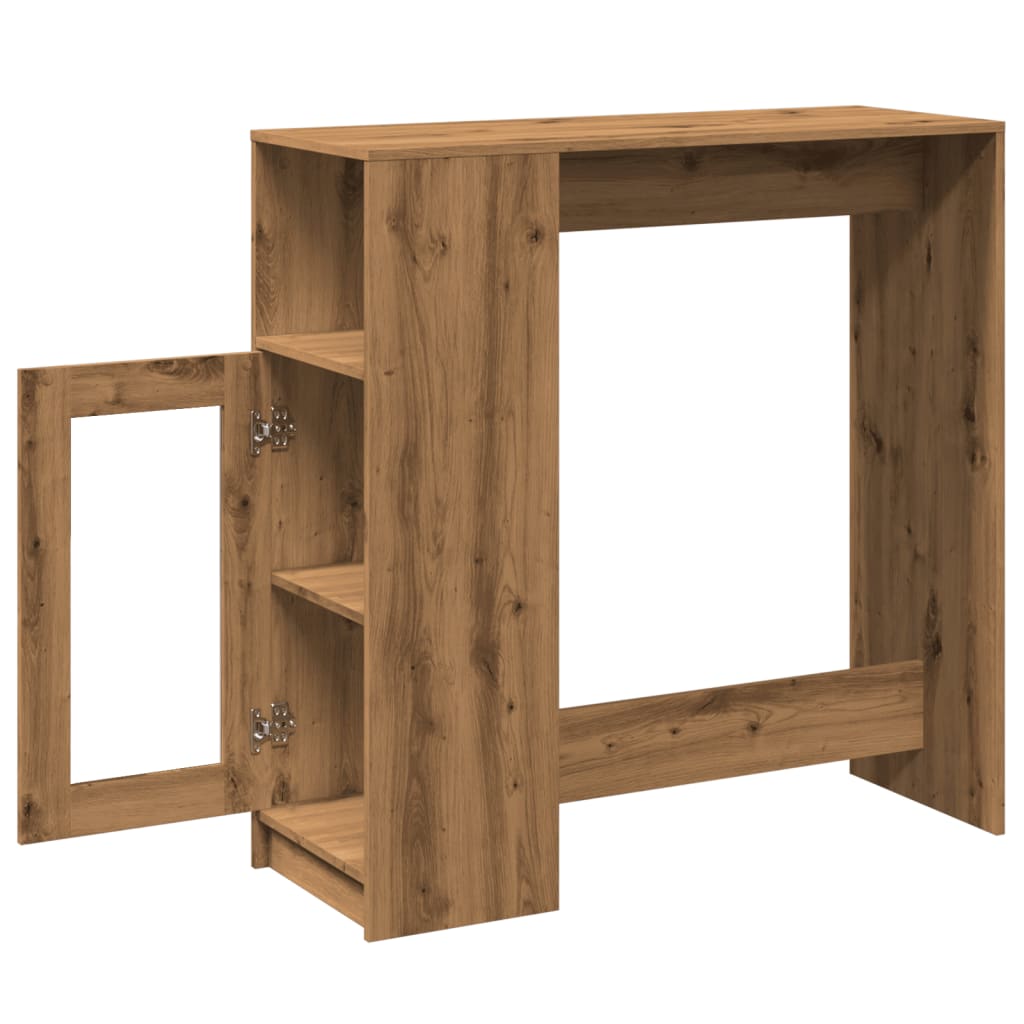 Bartisch mit Regal Artisan-Eiche 101x40x103,5 cm Holzwerkstoff