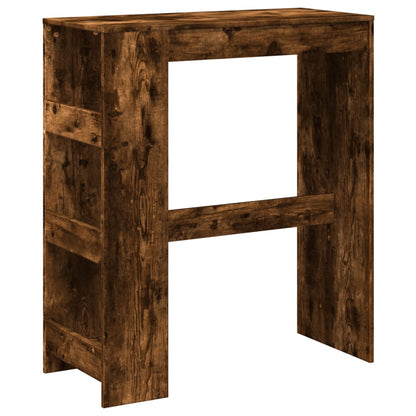 Bartisch mit Regal Räuchereiche 90x40x103,5 cm Holzwerkstoff