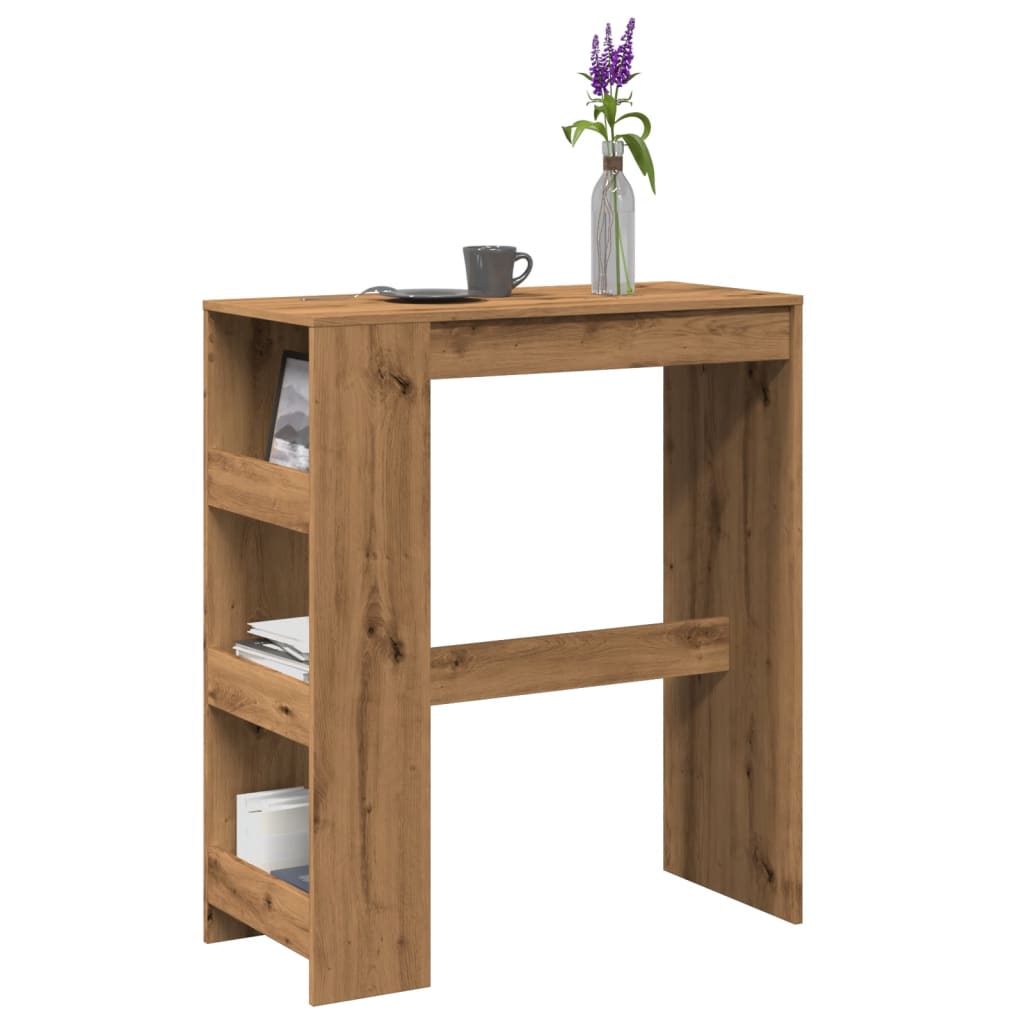 Bartisch mit Regal Artisan-Eiche 90x40x103,5 cm Holzwerkstoff