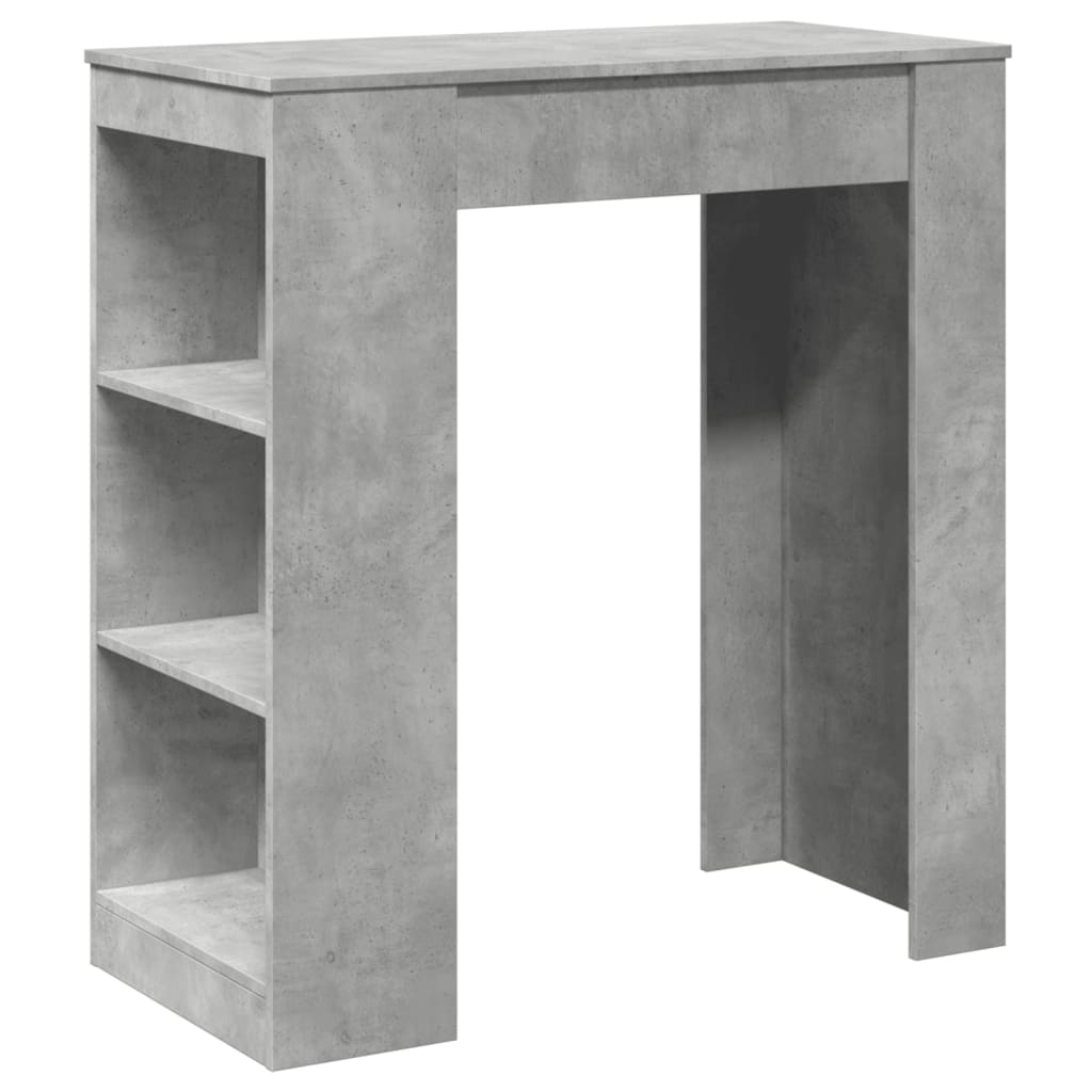 Bartisch mit Regal Betongrau 95x47x103,5 cm Holzwerkstoff