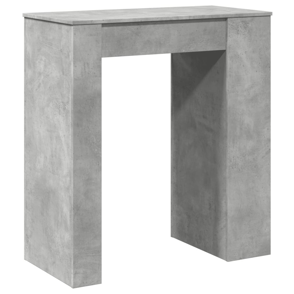 Bartisch mit Regal Betongrau 95x47x103,5 cm Holzwerkstoff