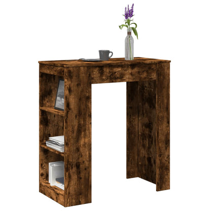 Bartisch mit Regal Räuchereiche 95x47x103,5 cm Holzwerkstoff