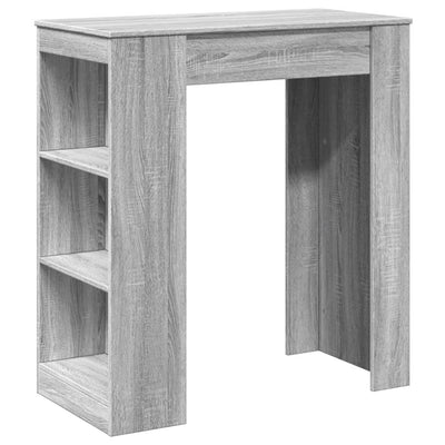 Bartisch mit Regal Grau Sonoma 95x47x103,5 cm Holzwerkstoff