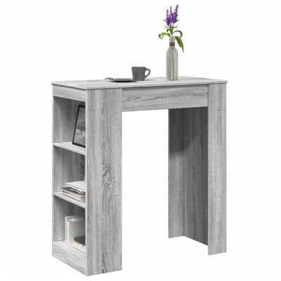 Bartisch mit Regal Grau Sonoma 95x47x103,5 cm Holzwerkstoff