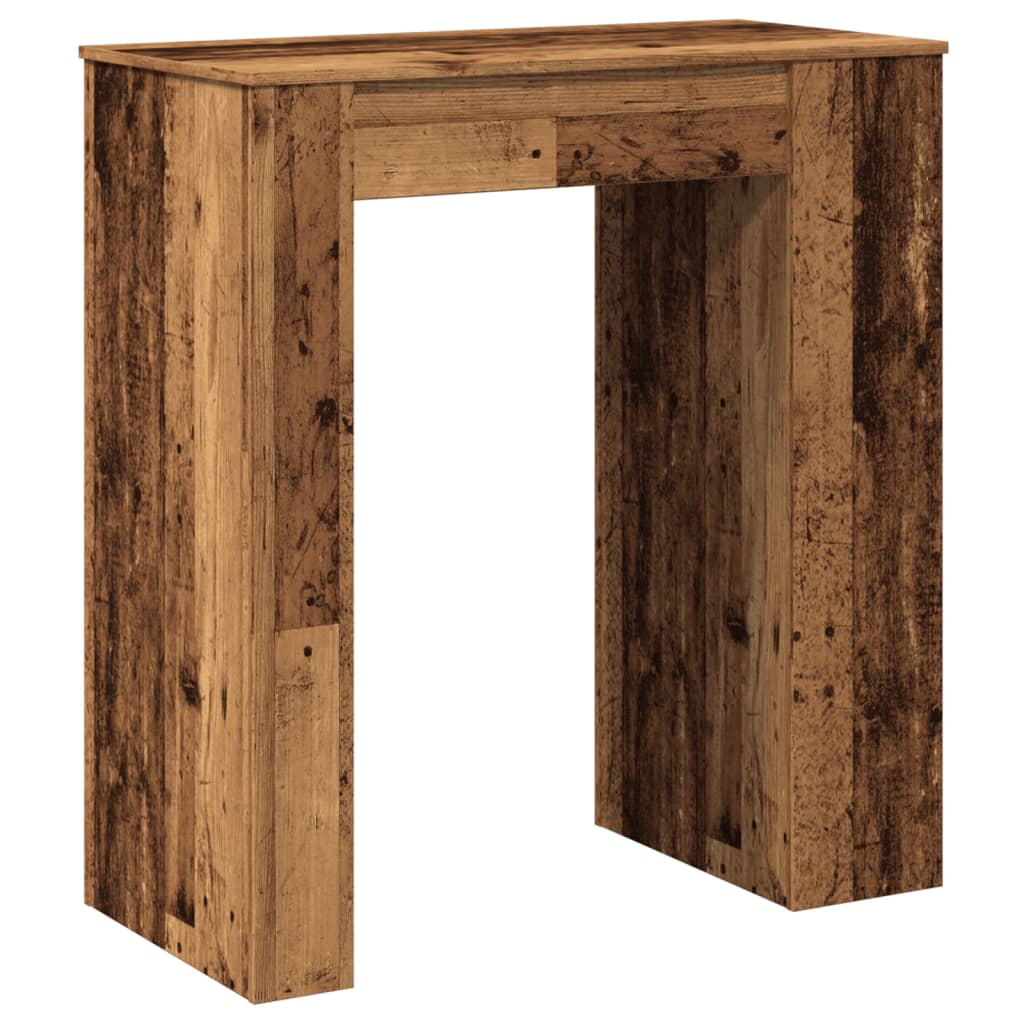 Bartisch mit Regal Altholz-Optik 95x47x103,5 cm Holzwerkstoff