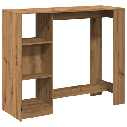 Bartisch mit Regal Artisan-Eiche 124x46x103,5 cm Holzwerkstoff