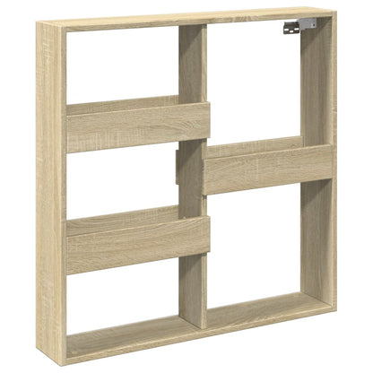 Wandschrank Sonoma-Eiche 80x15x80 cm Holzwerkstoff