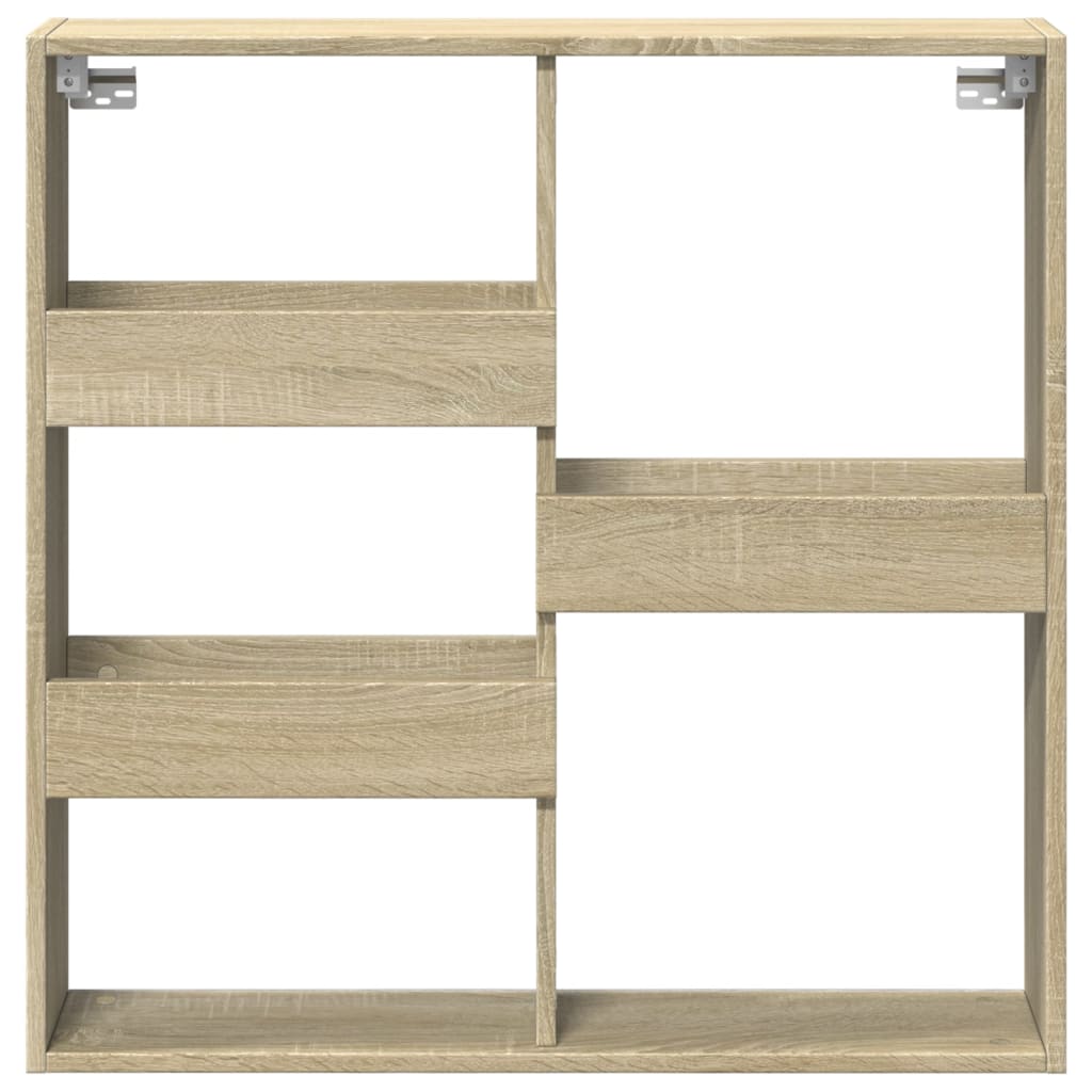 Wandschrank Sonoma-Eiche 80x15x80 cm Holzwerkstoff