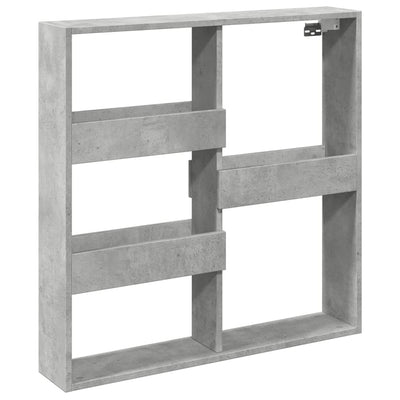 Wandschrank Betongrau 80x15x80 cm Holzwerkstoff