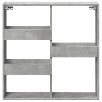 Wandschrank Betongrau 80x15x80 cm Holzwerkstoff