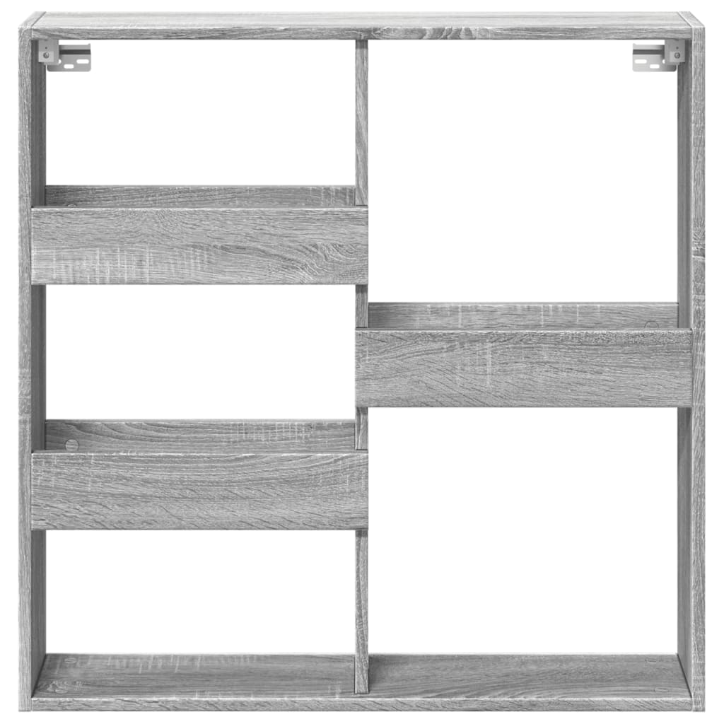 Wandschrank Grau Sonoma 80x15x80 cm Holzwerkstoff