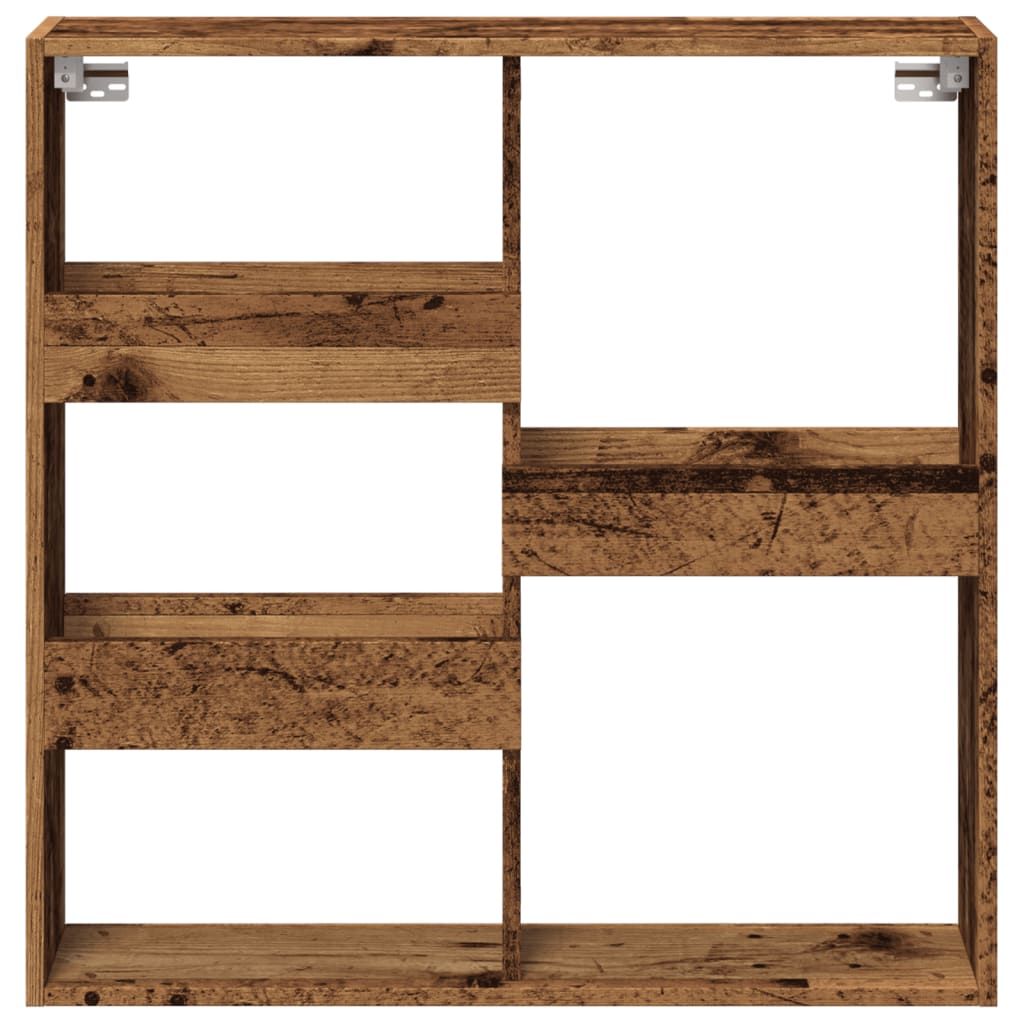 Wandschrank Altholz-Optik 80x15x80 cm Holzwerkstoff