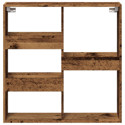 Wandschrank Altholz-Optik 80x15x80 cm Holzwerkstoff