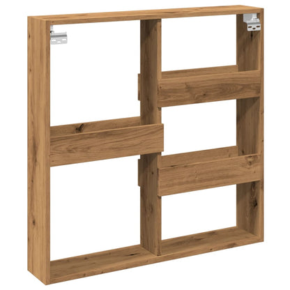 Wandschrank Artisan-Eiche 80x15x80 cm Holzwerkstoff