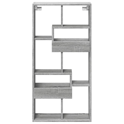 Wandschrank Grau Sonoma 50x15x100 cm Holzwerkstoff