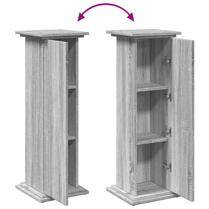 Postament mit Stauraum Grau Sonoma 31x30x90 cm Holzwerkstoff