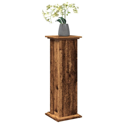 Postament mit Stauraum Altholz-Optik 31x30x90 cm Holzwerkstoff