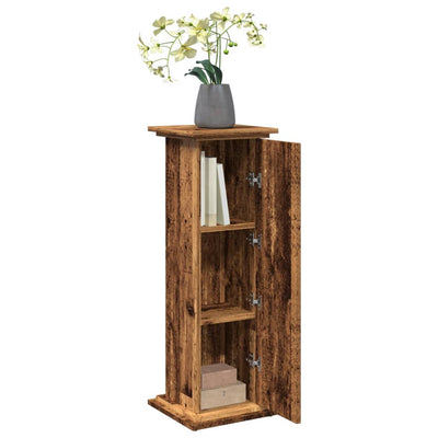 Postament mit Stauraum Altholz-Optik 31x30x90 cm Holzwerkstoff