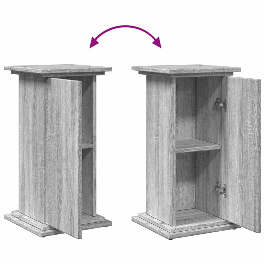 Postament mit Stauraum Grau Sonoma 31x30x60 cm Holzwerkstoff