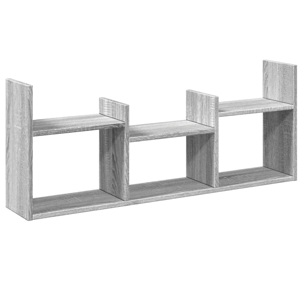 Wandschrank 100x18x40 cm Grau Sonoma Holzwerkstoff