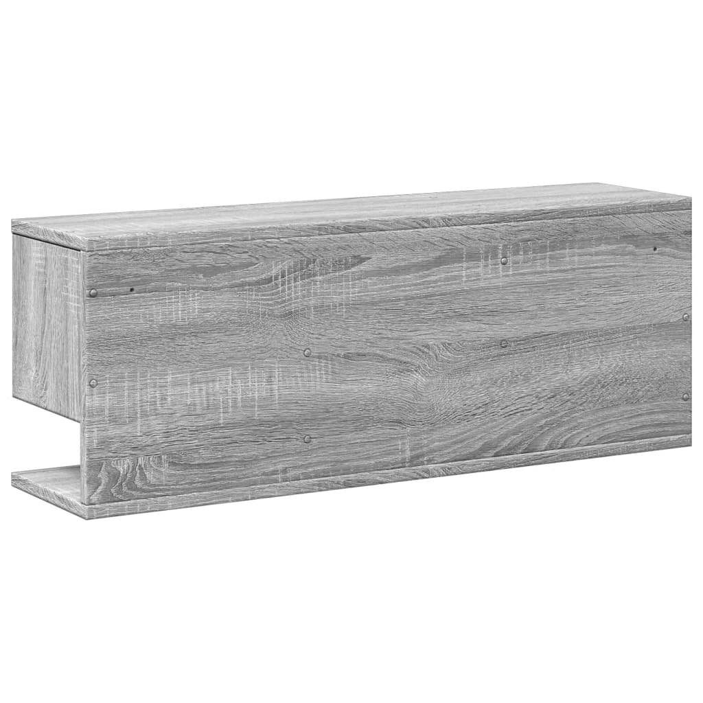 Wandschrank 80x20x30 cm Grau Sonoma Holzwerkstoff