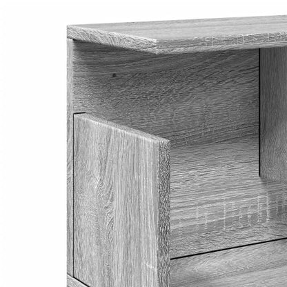 Wandschrank 80x20x30 cm Grau Sonoma Holzwerkstoff