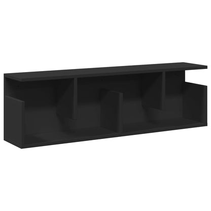 Wandschrank 100x20x30 cm Schwarz Holzwerkstoff