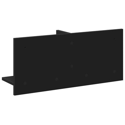 Wandschrank 70x16,5x30 cm Schwarz Holzwerkstoff