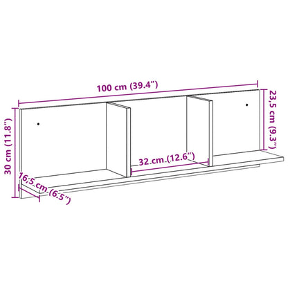 Wandschrank 100x16,5x30 cm Sonoma Eiche Holzwerkstoff