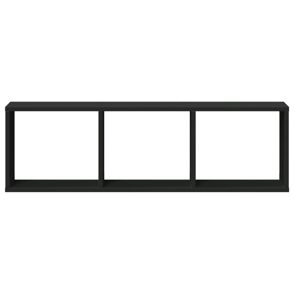 Wandschrank 100x16x30 cm Schwarz Holzwerkstoff