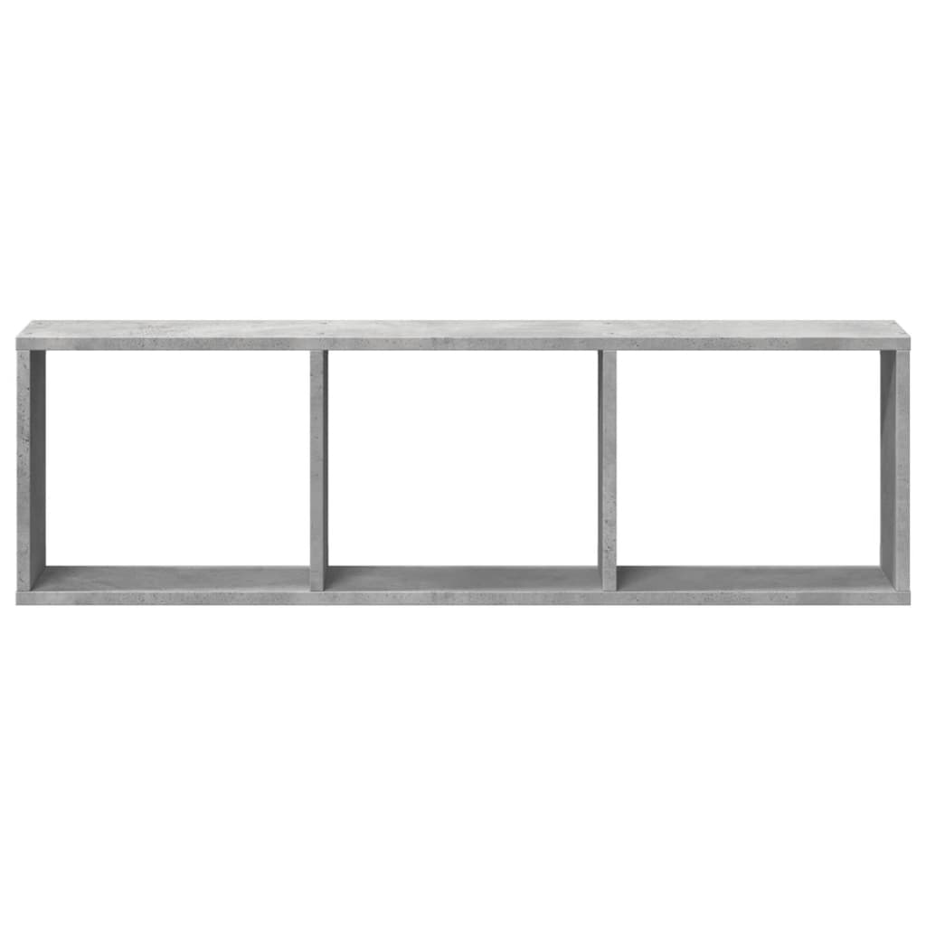 Wandschrank 100x16x30 cm Betongrau Holzwerkstoff