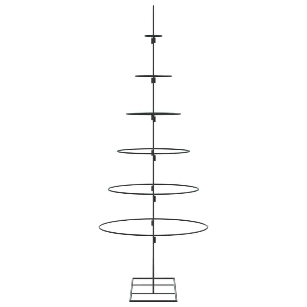 Metall-Weihnachtsbaum für Dekorationen Schwarz 150 cm