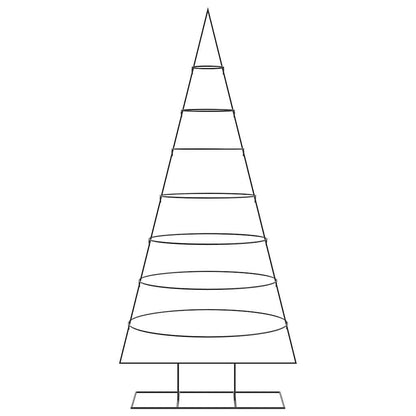 Albero di Natale in metallo per decorazione, nero, 210 cm