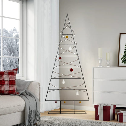 Albero di Natale in metallo per decorazioni, nero, 180 cm