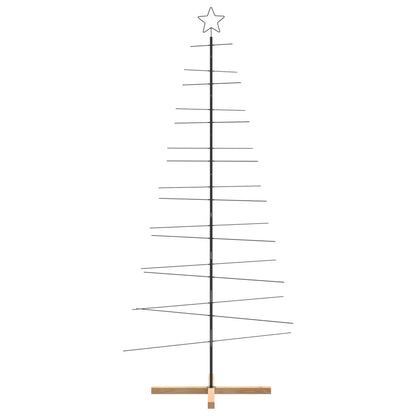 Metall-Weihnachtsbaum zum Dekorieren Holzständer Schwarz 210 cm