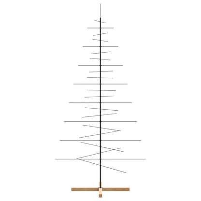 Metall-Weihnachtsbaum zum Dekorieren Holzständer Schwarz 210 cm