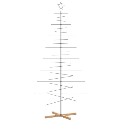 Metall-Weihnachtsbaum zum Dekorieren Holzständer Schwarz 210 cm