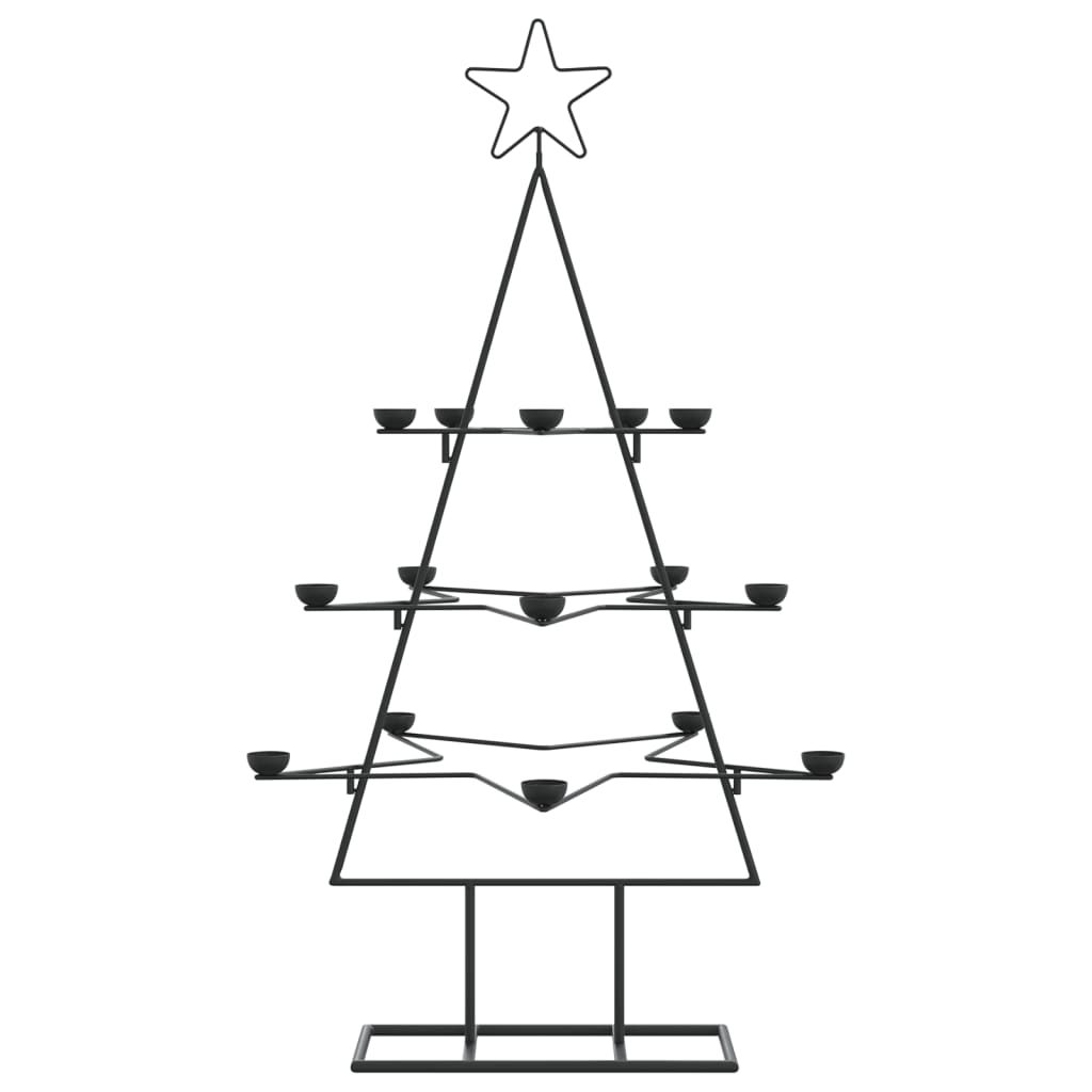 Metall-Weihnachtsbaum zum Dekorieren Schwarz 105 cm